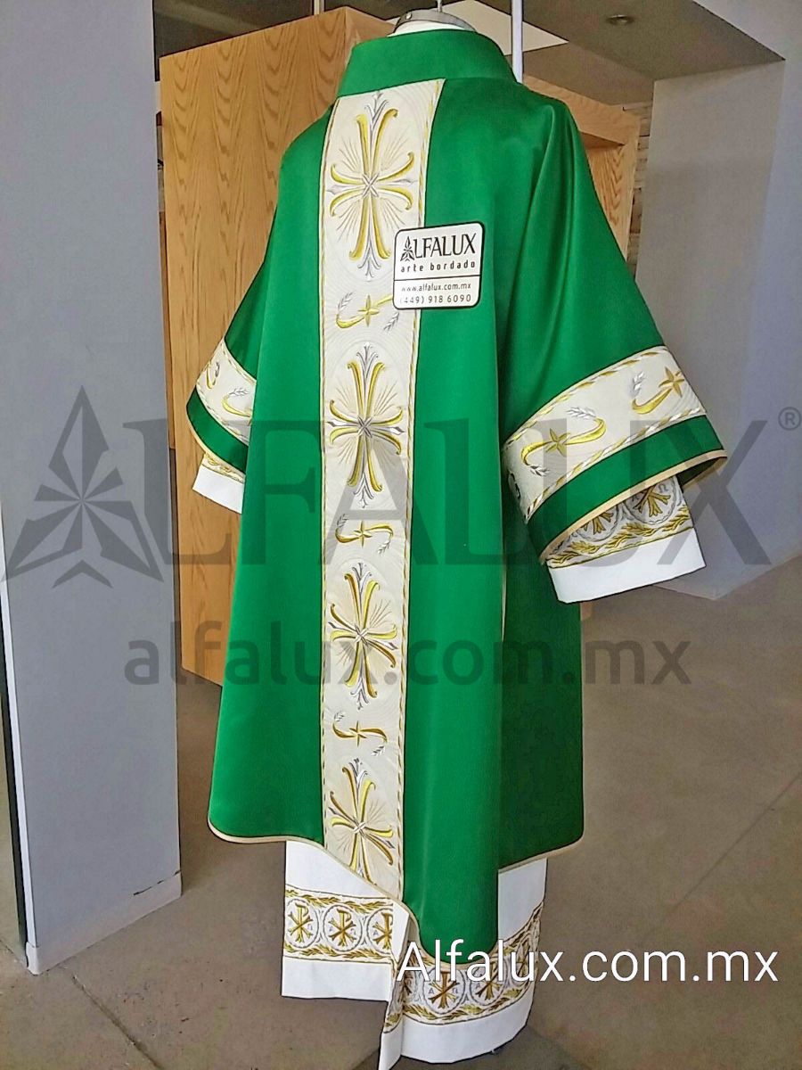 08 SAN ANTONIO Verde Bandera DALMATICA Mangas 934